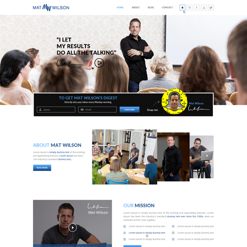 Personal design with the title 'Matwilson.com'