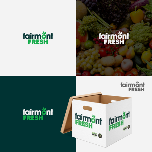 Vegetarian logo with the title 'FAIRMONT FRESH'