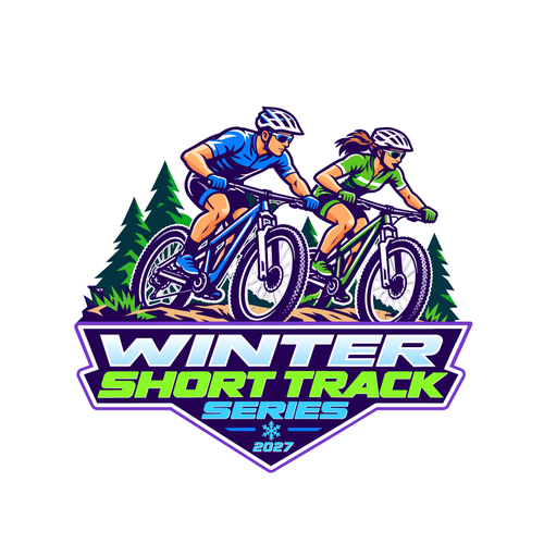 Winter logo with the title 'Winter Short Track Series 2027 – MTB Race Event Logo'