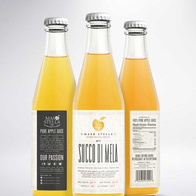 Apple juice label