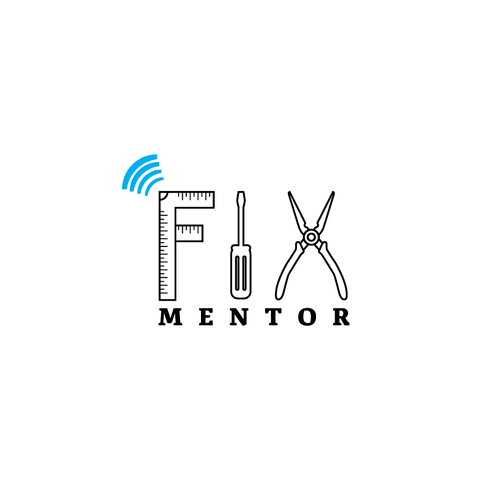 Word art design with the title 'Fix Mentor Logo 2'