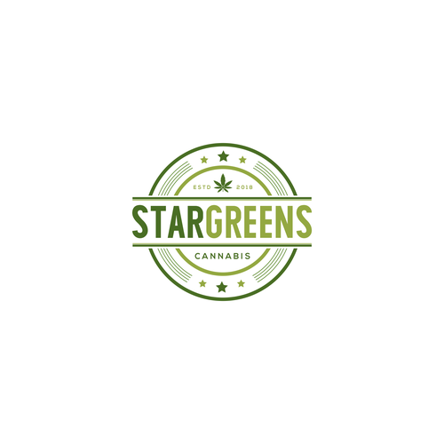 Pot design with the title 'Star Greens Cannabis'