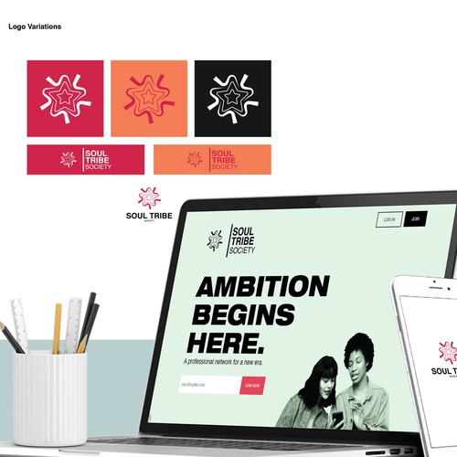 Group brand with the title 'Brand Identity for Soul Tribe Society. '