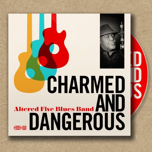 Blues design with the title 'Blues Band CD Cover'