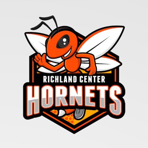 College design with the title 'Richland Center Hornets'
