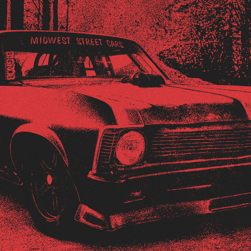 Black artwork with the title 'Tribute Shirt for a Race Car'