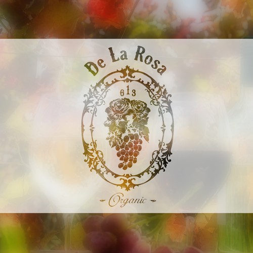 Baroque logo with the title 'Logo for a winery'