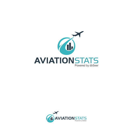 Aviator logo with the title 'Aviation Stats logo design'