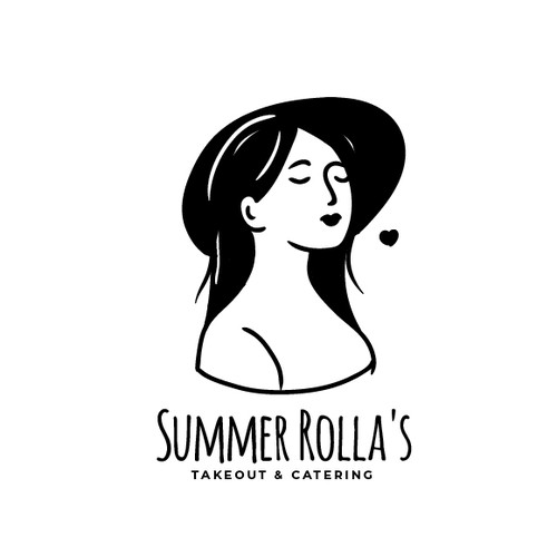 Summer logo with the title 'vietnamese spring roll restaurant logo concept'