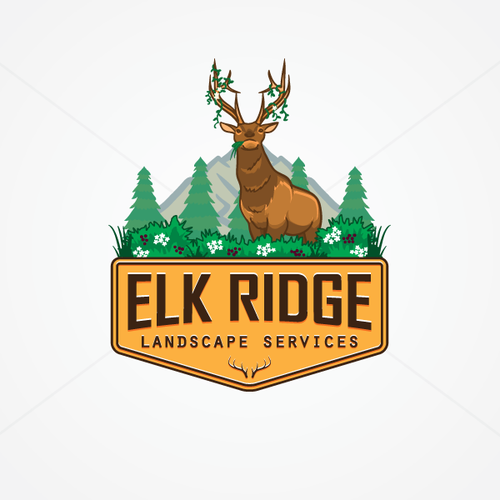 Elk logo with the title 'Logo Illustration'