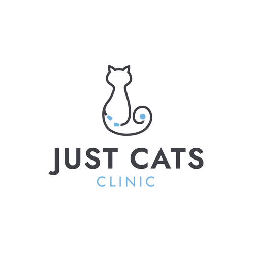 Cat brand with the title 'Feline Exclusive Vet Clinic Logo'