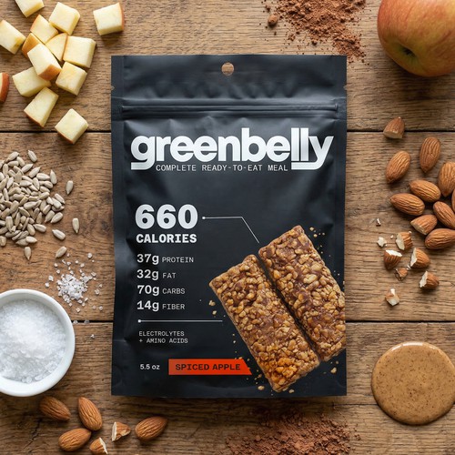 Packaging with the title 'Meal bar packaging design '