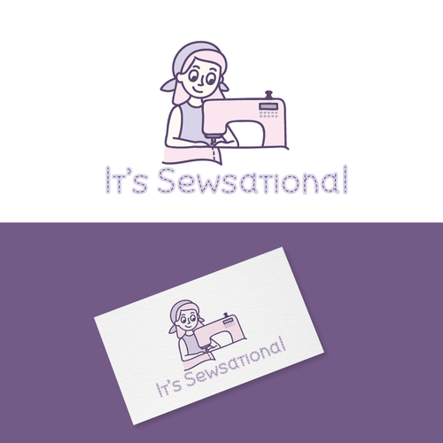 Tailor design with the title 'Logo for "It's Sewsational"'