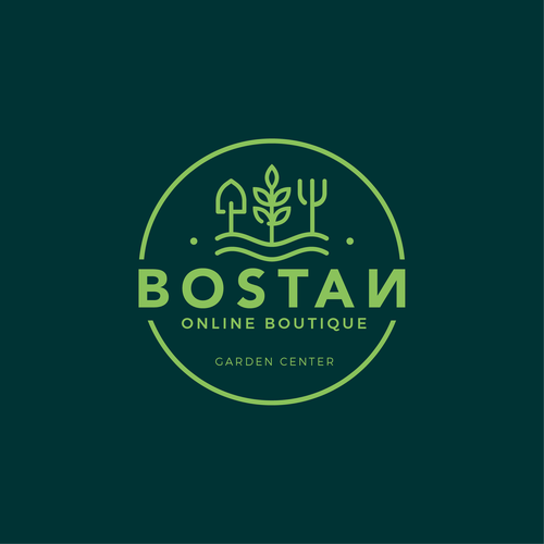 Garden brand with the title 'Bostan Logo Design'