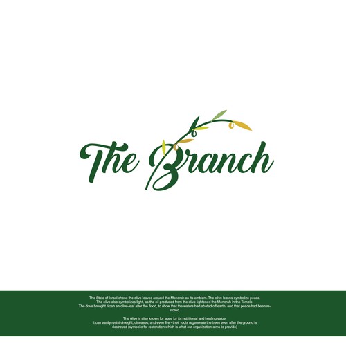 Olive branch design with the title 'logo design'