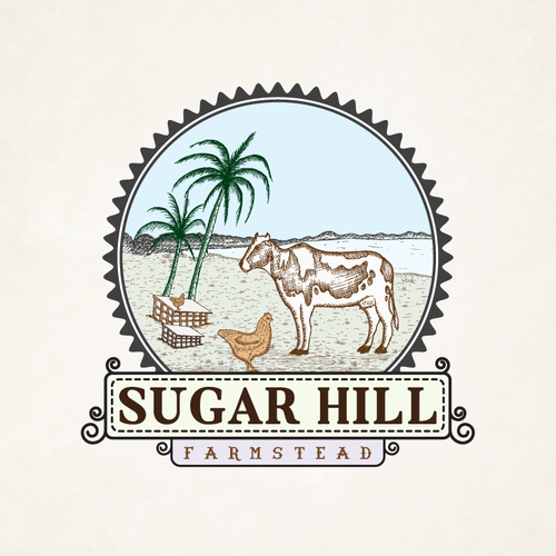 Hill logo with the title 'Create Vintage Logo for Hawaii Farm'