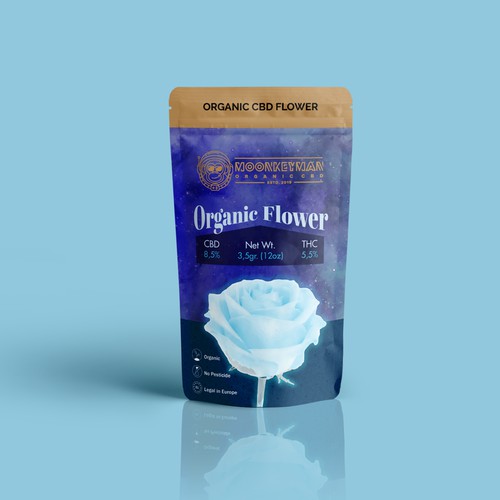 Hemp packaging with the title 'Modern packaging concept for a hemp company'