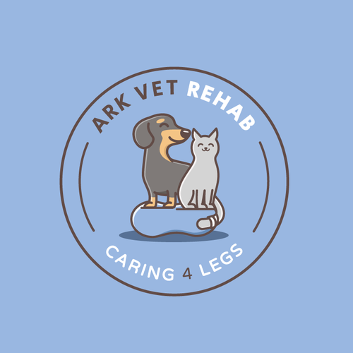 Cub logo with the title 'Cute logo for a pet rehab facility '