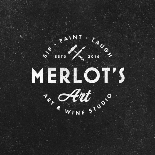 Paint logo with the title 'Merlot's Art'
