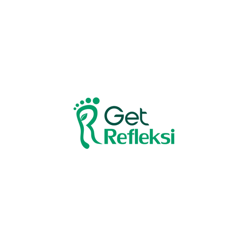 放松标志，标题为“简单而有趣的足部反射学公司设计:Get Refleksi”