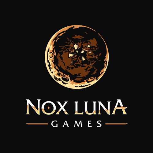 Board game logo with the title 'Nox Luna Game - War on the Moon'