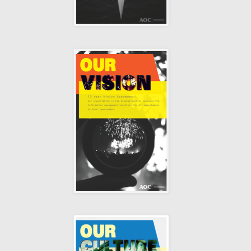 Vision design with the title 'Vibrant Poster Design for Technical Support Company'