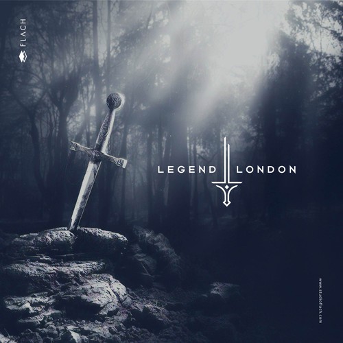 Edgy logo with the title 'Bold strong logo for a London based fashion brand.'