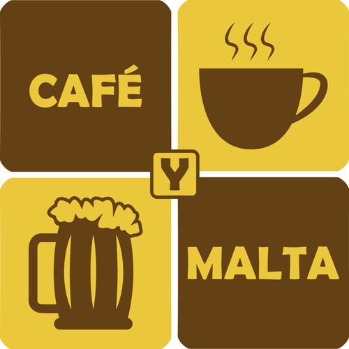 Cafeteria design with the title 'Logo para local Café y malta'