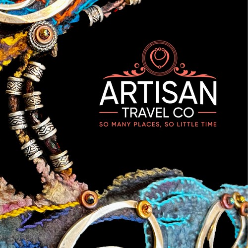 Rustic brand with the title 'Artisan Travel Co'