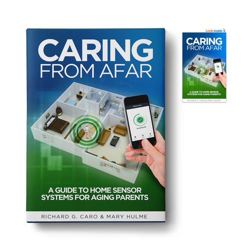 Colorful book cover with the title 'Book for sensor systems for Aging Parents'