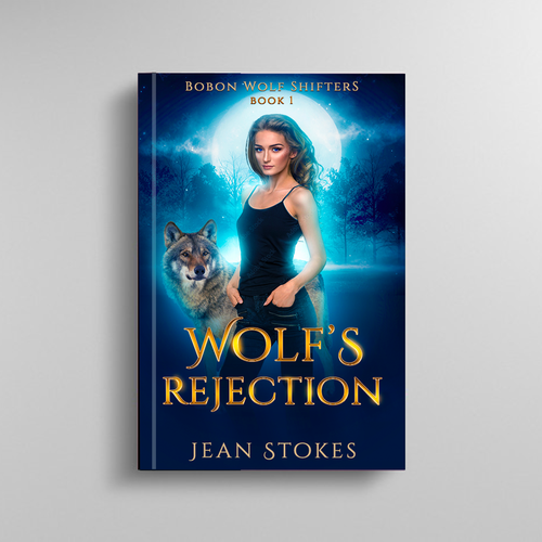 Werewolf design with the title 'Paranormal Romance Bookcover'