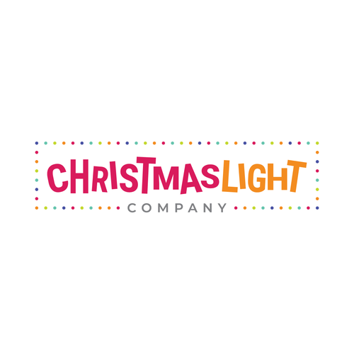 Holiday brand with the title 'Festive logo for holiday lighting company'