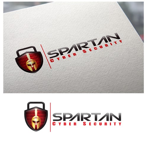 Cybersecurity brand with the title 'cyber security logo'