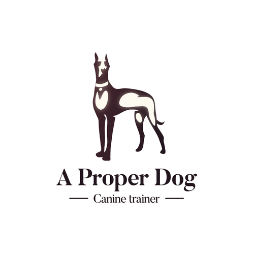 Luminous logo with the title 'Dog logo for Canine trainer'