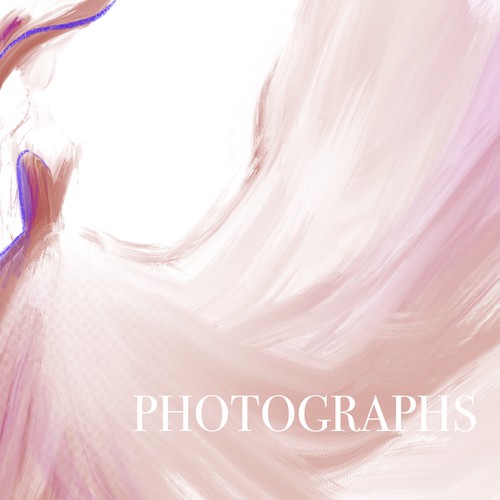Pastel artwork with the title 'Illustration for a photo album cover'