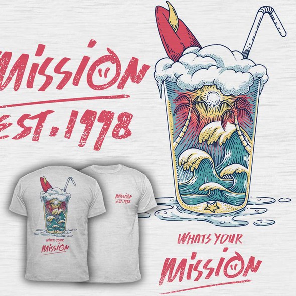 Sun t-shirt with the title 'Whats Your Mission T Shirt'