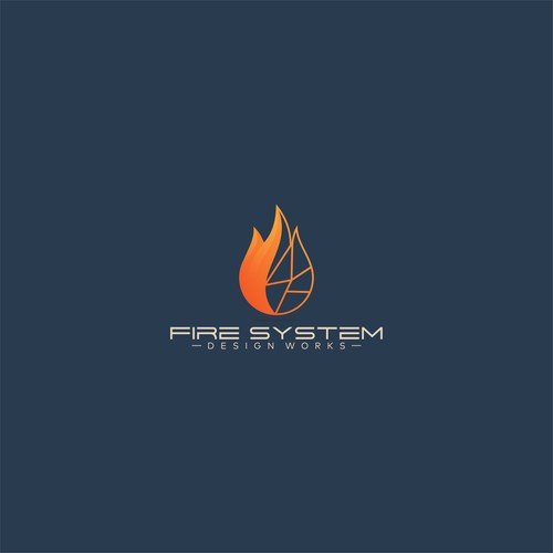 System design with the title 'Logo concept for Fire System'
