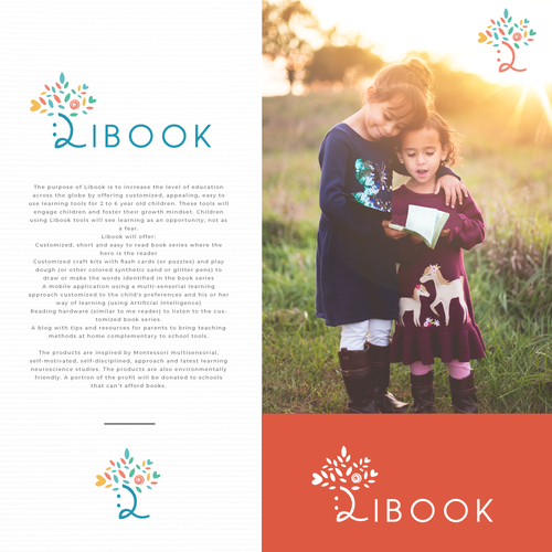 Friendly design with the title 'Logo and website concept for Libook'