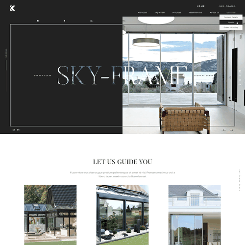 Architecture website with the title 'Krenzer - Web redesign for architecture company 2ed page'