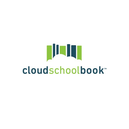 Library logo with the title 'Logo Concept for Cloud School Book || Available'