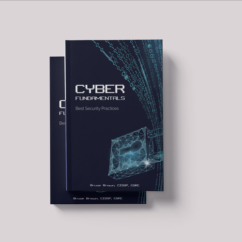 Science book cover with the title 'Cyber security fundamentals book'