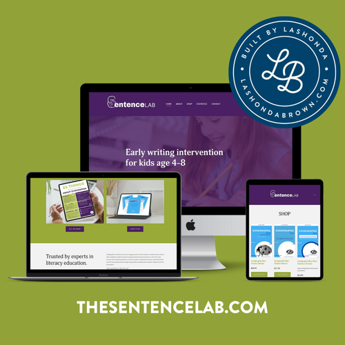 Education website with the title 'THE SENTENCE LAB | Educational Consultant'