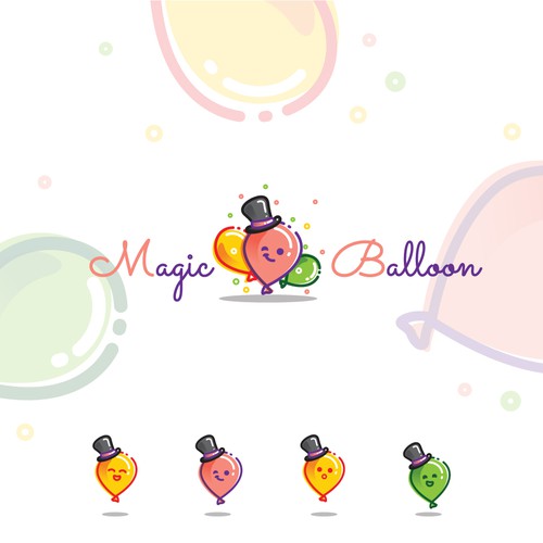 Balloon design with the title 'Cute balloon for Magic Balloon'