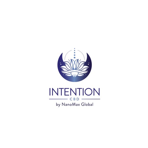 Hemp oil logo with the title 'Logo Intention CBD'