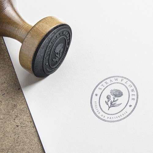 Seal logo with the title 'An Elegant Botanical Stamp Style Logo (This Design Is Available For Sale) '