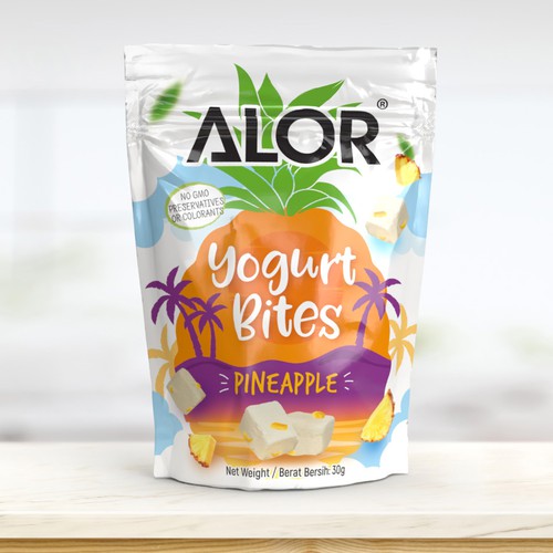 Pouch packaging with the title 'Snack Pouch Bag Design'