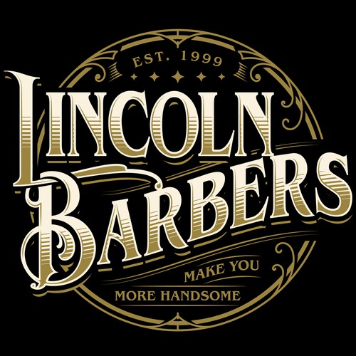 Victorian logo with the title 'Logo cocept for Lincoln Babers'