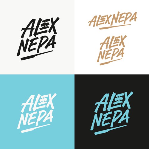 Marker design with the title 'Hand Lettering Logo'