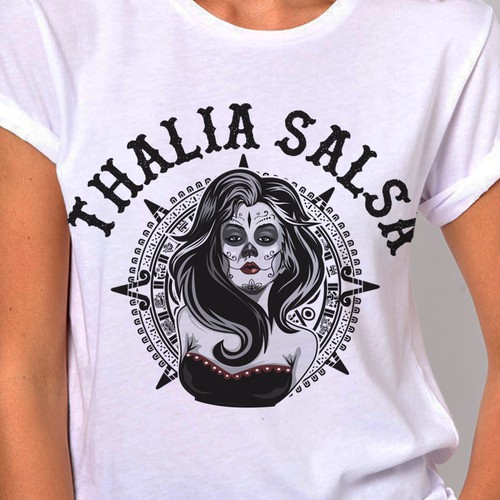 Aztec design with the title 'Logo design for Thalia salsa'