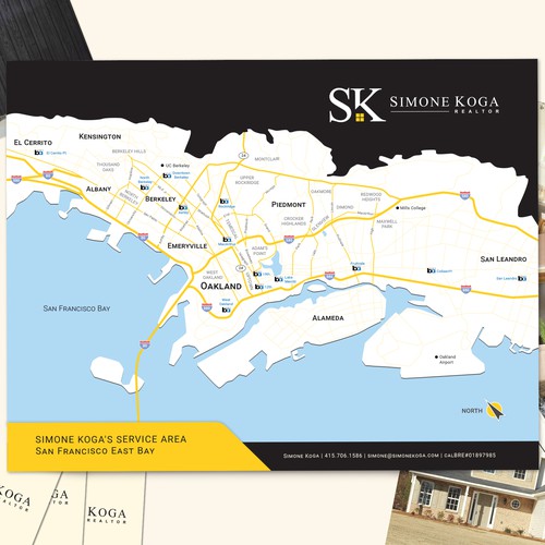 Navigation design with the title 'Minimalistic Realtor Map with a Warm Personality'
